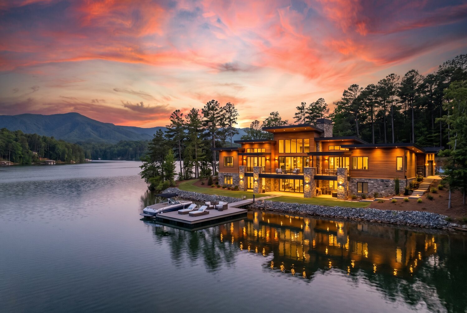 Luxury lakeside commercial property